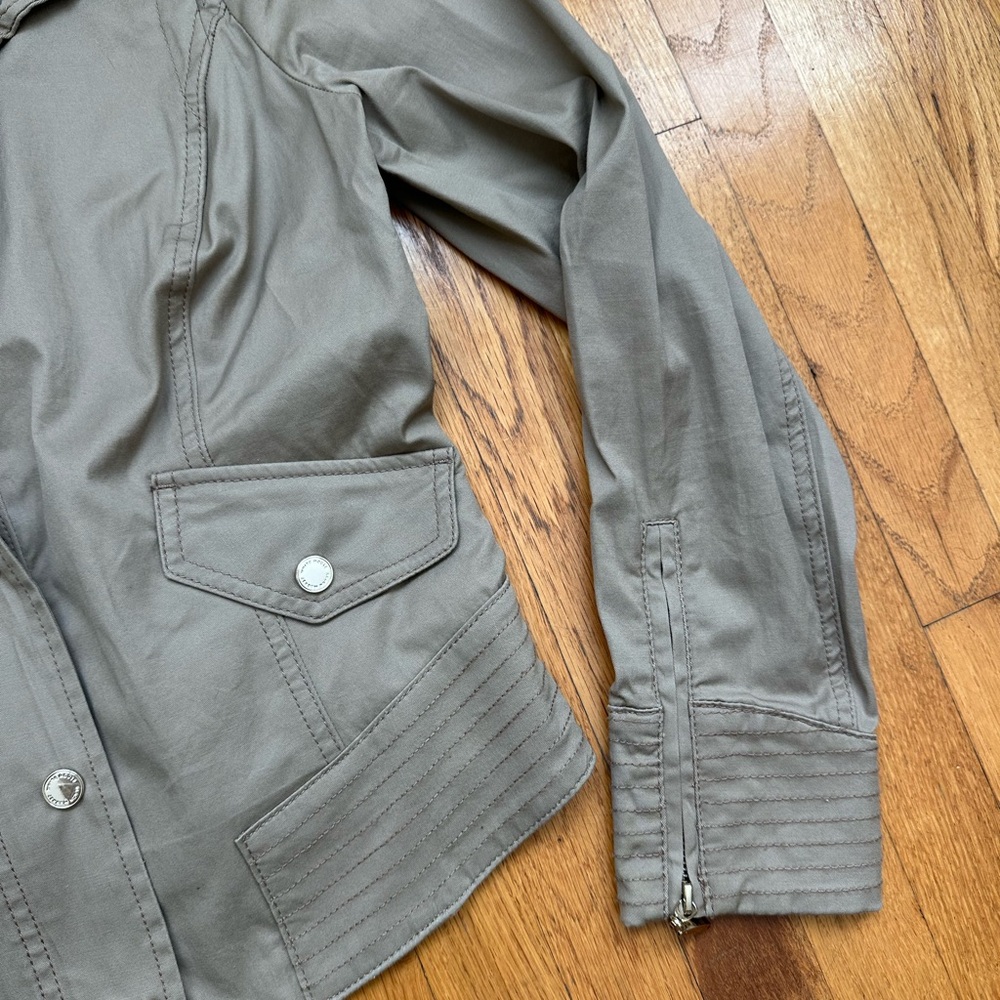 Women's White House Black Market Army Green Utility Jacket - Picture 4 of 5